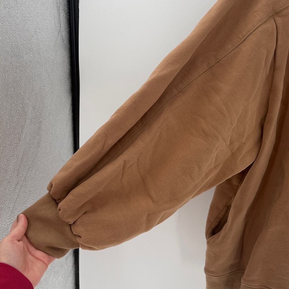 LIT Active Women's Whisper Oversized Funnel Neck Sweatshirt - Tan - XL - Picture 8 of 10